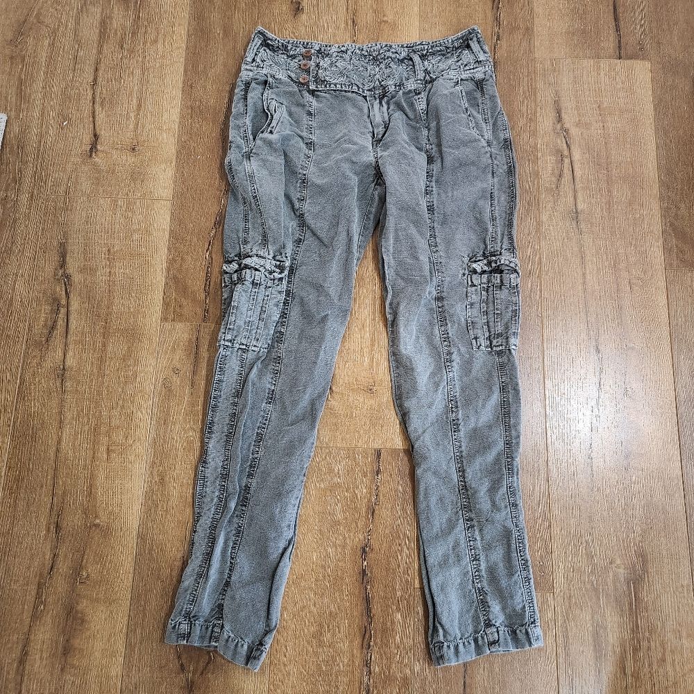 Sundance More than Cargo linen cotton pants sz 6 cottagecore hippiecore vacation